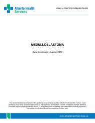 Clinical Practice Guideline Medulloblastoma - Alberta Health Services