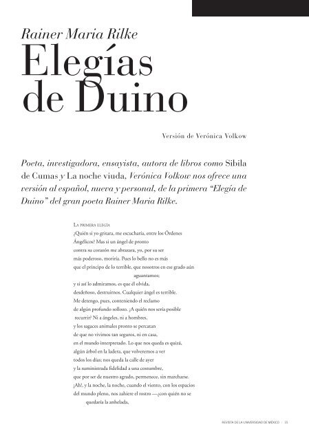 Rainer Maria Rilke - Revista de la Universidad de México - UNAM