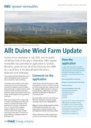 Allt Duine Wind Farm Issue 2 March 2011. - RWE