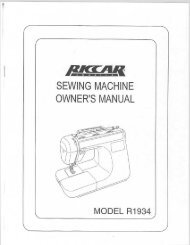 M SEWING MACHINE OWNER'S MANUAL - Riccar