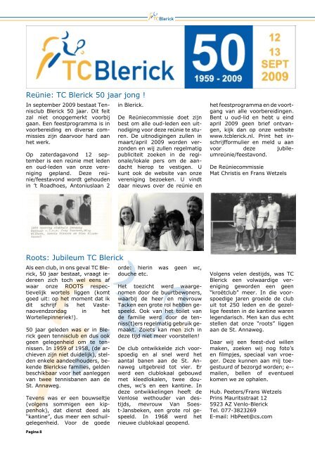 50 Jaar Later! - TC-Blerick