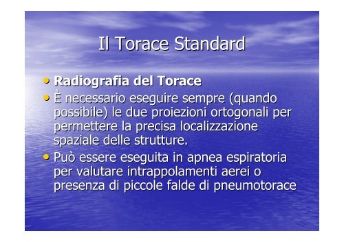 Il Torace Standard