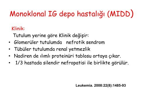 Nefroloji - Lenfoma Myeloma Derneği