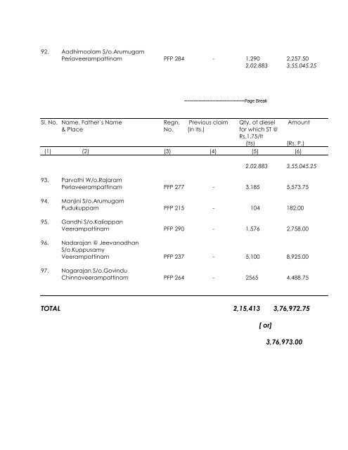 The Manner of Execution Subsidy Programme