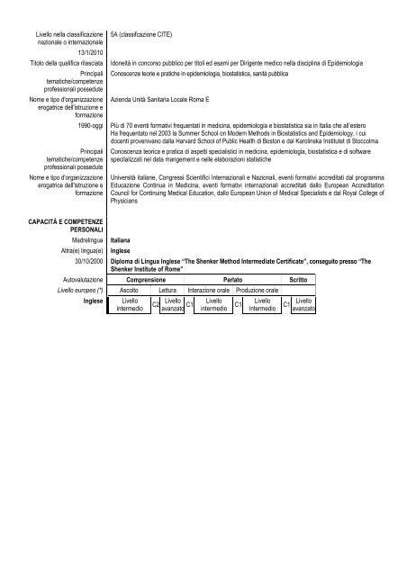 CURRICULUM VITAE DEL DOTT. ANTEO DI NAPOLI ...