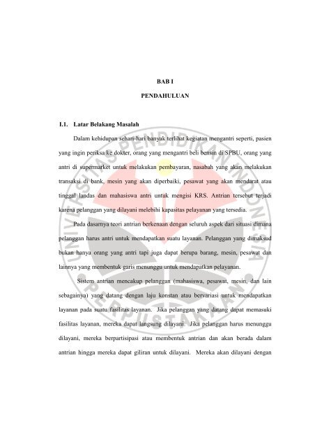 Bab I Pendahuluan I 1 Latar Belakang Repository Upi