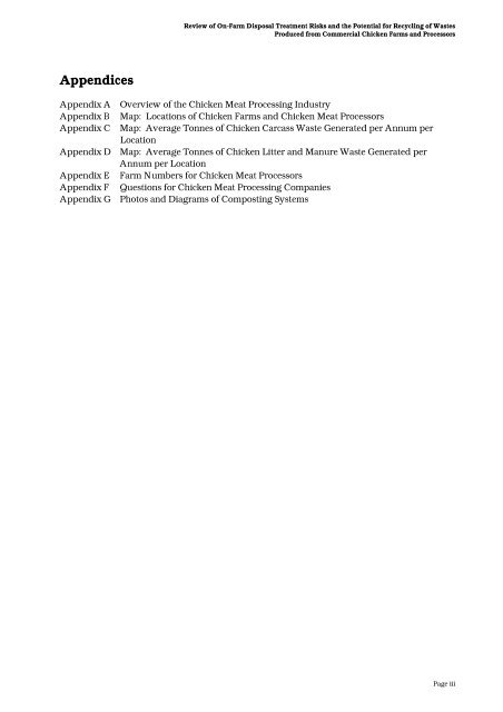 Commercial Chicken Farms and Processors - EPA