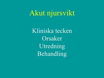 Akut njursvikt