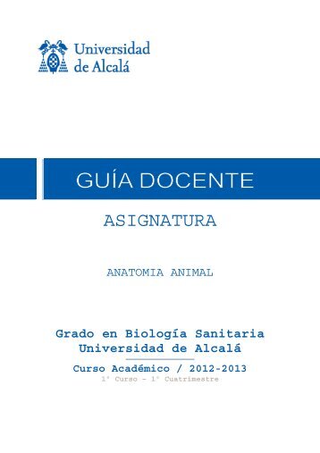 anatomia animal - Universidad de Alcalá