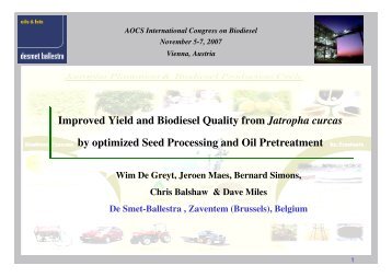 Improved Yield and Biodiesel Quality from Jatropha curcas by ...