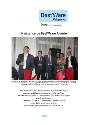 Naissance de Best'Ware Algérie - bestware.dz