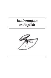 Inuinnaqtun\English Dictionary by Nunavut Arctic College (NAC)