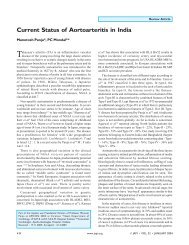 Current Status of Aortoarteritis in India - Journal of the Association of ...