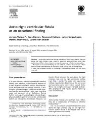 Aorto-right ventricular fistula as an occasional finding - EHJ ...