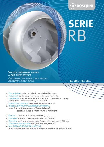 VENTOLE CENTRIFuGHE SALDATE A PALE CuRVE ... - Boschini