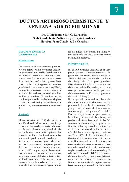 ductus arterioso persistente y ventana aorto pulmonar - Asociación ...