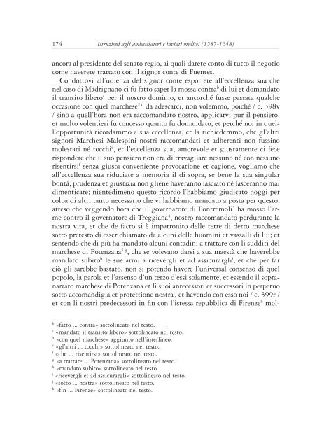 Istruzioni agli ambasciatori e inviati medicei in Spagna e nell'“Italia ...