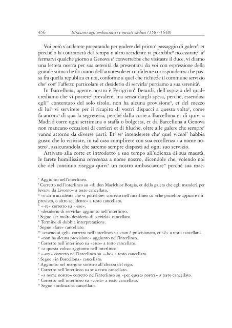 Istruzioni agli ambasciatori e inviati medicei in Spagna e nell'“Italia ...