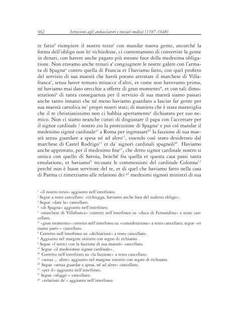 Istruzioni agli ambasciatori e inviati medicei in Spagna e nell'“Italia ...