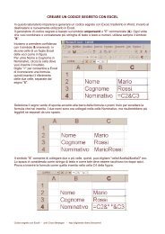 CREARE UN CODICE SEGRETO CON EXCEL