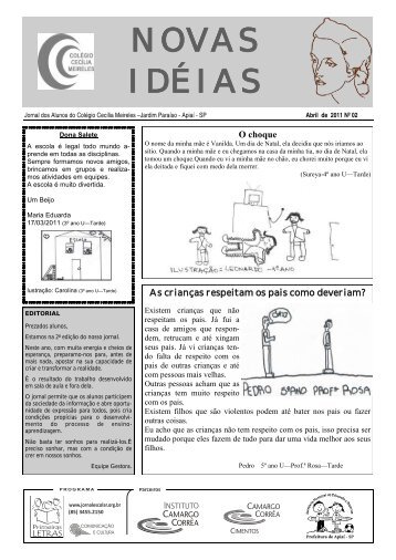 NOVAS IDÉIAS - Portal do Jornal Escolar