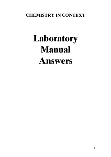 Laboratory Manual Answers - Nelson Thornes