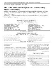 ACC/AHA 2004 Guideline Update for Coronary Artery Bypass Graft ...