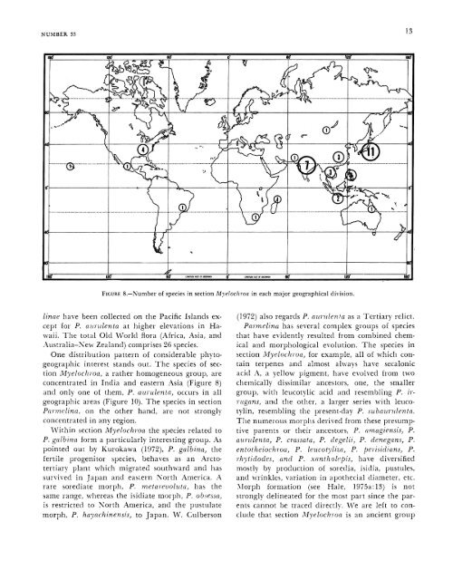 A Monograph of the Lichen Genus Parmelina Hale - Smithsonian ...