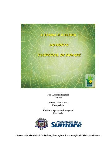 A Força do Horto Florestal de Sumaré - Prefeitura Municipal de ...