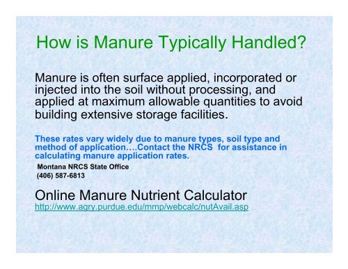 Comparisons of Manure Comparisons of Manure, Compost, and ...