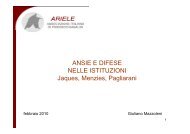 ansie e difese nelle istituzioni - ARIELE - Associazione Italiana di ...