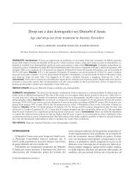 Drop-out e dati demografici nei Disturbi d'Ansia - Rivista di Psichiatria