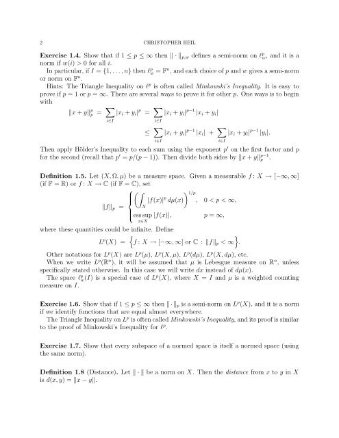 FUNCTIONAL ANALYSIS LECTURE NOTES CHAPTER 3. BANACH ...