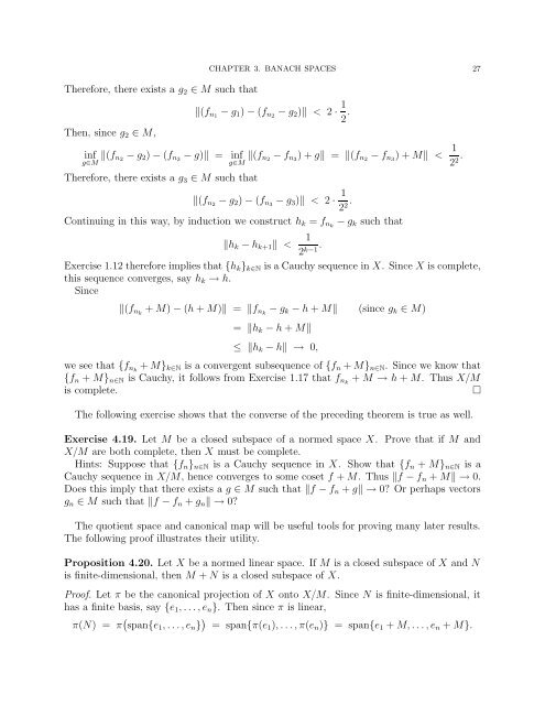 FUNCTIONAL ANALYSIS LECTURE NOTES CHAPTER 3. BANACH ...