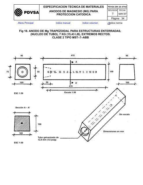 ANODOS DE MAGNESIO (Mg) PARA PROTECCION ... - sisman