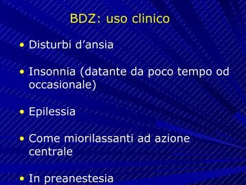 Benzodiazepine - IRS l'Aurora