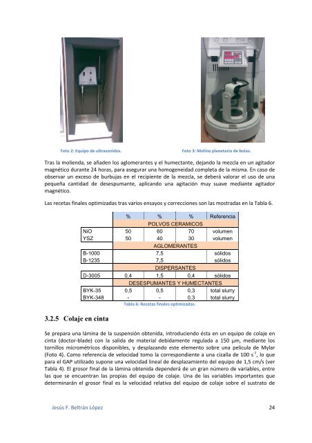 FABRICACION DE ANODOS PARA MEMBRANAS CERAMICAS ...