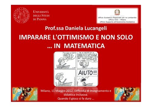Relazione Prof.ssa Daniela Lucangeli - CTS-NTD di Milano