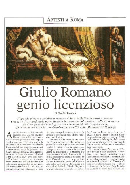 Giulio Romano enio licenzioso - Iloveroma.it