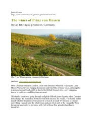 The wines of Prinz von Hessen Royal Rheingau producer, Germany