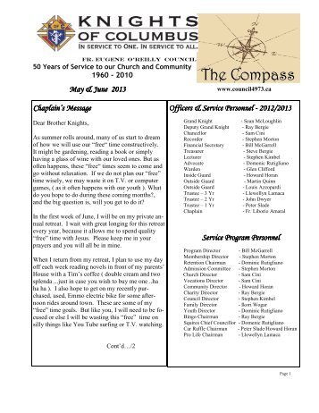 The Compass newsletter - Knights of Columbus