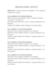 BIBLIOGRAFIA SUGERIDA – MATEMÁTICA