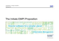 The Initiate EMPI Propostion - IBM