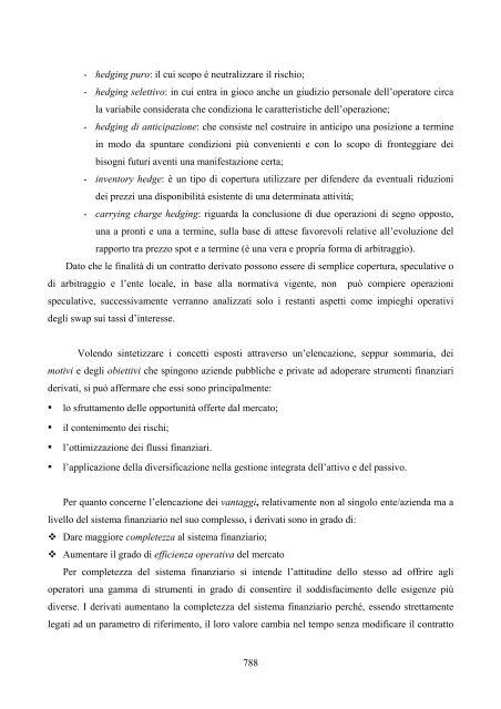 gli interest rate swap negli enti locali - Università degli Studi di Pavia