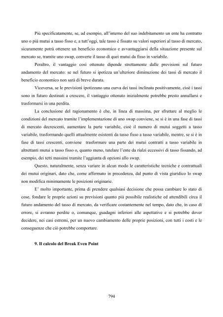 gli interest rate swap negli enti locali - Università degli Studi di Pavia