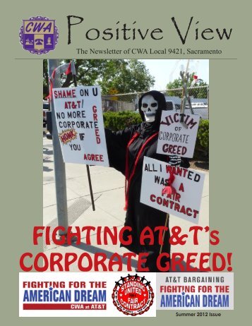 FIGHTING AT&T's CORPORATE GREED! - CWA Local 9421