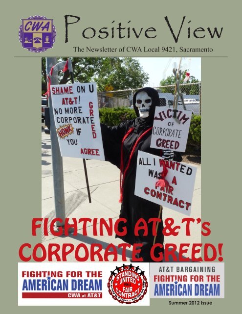 FIGHTING AT&T's CORPORATE GREED! - CWA Local 9421