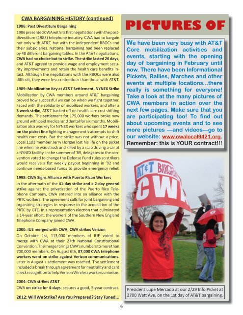 FIGHTING AT&T's CORPORATE GREED! - CWA Local 9421