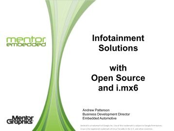 Infotainment Solutions with Open Source and i.mx6