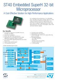 ST40 Embedded SuperH 32-bit Microprocessor - Anglia